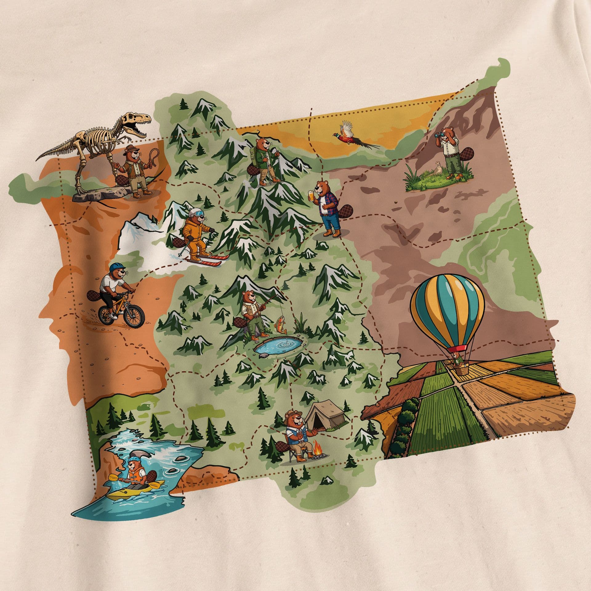 WayFy Breck Around Colorado tee — back detail zoom